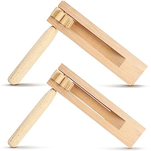 JOINPAYA Wooden Ratchet: Rattle Ratchet Instrument Ratchet Noise Maker for Traditional Sporting Events Party Favor 5.89in 2pcs