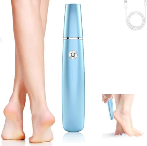 Elektrischer Hornhautentferner für Füße mit USB-Ladekabel - Pediküre Set für Tote, Harte und Rissige Haut - Stark Fußpflege (Blau)