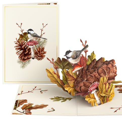Lovepop Everyday Pop-Up Card for Her and Him - 3D Greeting Cards for Boys, Girls, Men, Women - Fall Forest Floor - 5 x 7 Card - Blank Notecard and Envelope Included