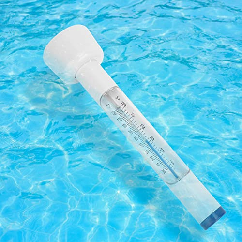 Fafeims Professional Compact Swimming Pool Water Temperature Meter Float Thermometer for Temperature Readings, 2PCS Lightweight PVC White Thermometer for Swimming Pool (White)