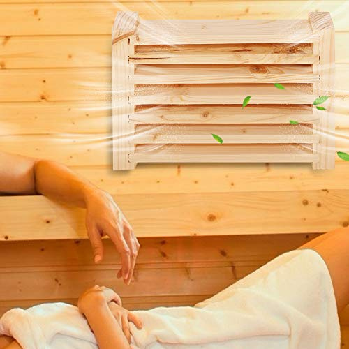 RASTKY Rejilla de Ventilación para Sala de Sauna de Madera de Cedro, Panel de Rejillas, Accesorios para Sala de Sauna, de y Spa en Casa