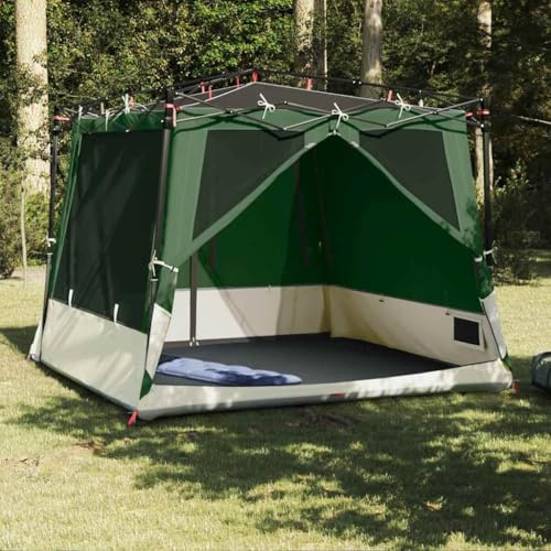Owoxanthellate Tenda da campeggio per 6 persone, pop-up, 291 x 291 x 240 cm, in taffettà, robusta, ultraleggera, con 2 ante, 6 finestre per giardino, terrazza, balcone