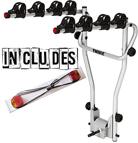 Thule 9708 Cycle Carrier Towbar Mounted Tilts | Holds 4 Bikes Inc Trailer Board