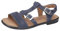 RICOSTA Mädchen Riemchensandalen KALJA, Kinder Sandalen, Weite: Mittel, Sandaletten, Sommersandalen, bequem, flach, Sommerschuhe, Nautic (170), 33 EU