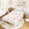 ENEN Parure de Lit 90x190 Enfant, Housse de Couette 90x190 cm + Taie d'oreiller 40x 60 cm, Doux Ensemble de Literie en Microfibre Rose Dessins Animés Lapin Housse Couette