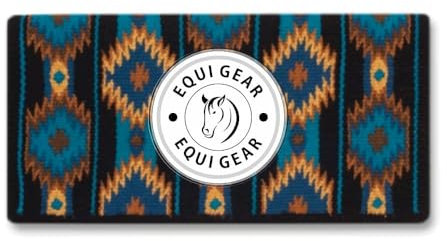 EQUIGEAR Horse Western Ranch Sottosella /Coperta da sella Western in lana neozelandese con imbottitura in lana con sensore Flex (personalizzazione disponibile) MQ5 (34 x 33)