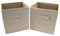 Clay Roberts Storage Cubes, Storage Boxes, Pack of 2, Stone, Fabric Basket Set for Storage Units, 25cm x 25cm x 25cm, Beige Baskets, Boxes, Box, Unit Cubes