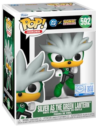 Funko Pop! Heroes: Justice League & Sonic - Silver as The Green Lantern - Collectable Vinyl Figure - Gift Idea - Official Merchandise - Toys for Kids & Adults