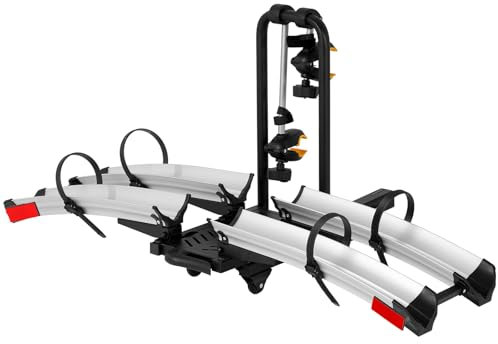 2 Bike Rack Hitch Mount, 200 lbs Electric Bicycle Carrier Rack Platform Style for Cars Trucks SUVs Minivans, fits MTB Gravel Road Bike with Up to 5-inch Fat Tire Carrier Rack - 2 Hitch Receiver