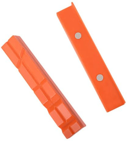 Louttary 6 almohadillas para mordazas de tornillo de banco, cubierta magnética, protección multiusos para máquinas herramientas de tornillo de banco de metal, estilo V