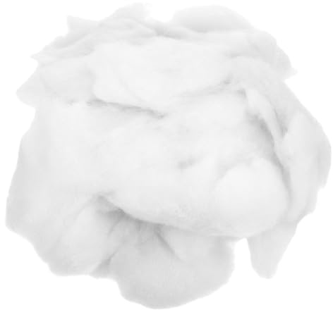 Tofficu Algodón PP Blanco para Proyectos de Manualidades Relleno y Absorción de Humedad de Algodón Excelente Retención de Elasticidad para Peluches y Cojines y Decoración Interior