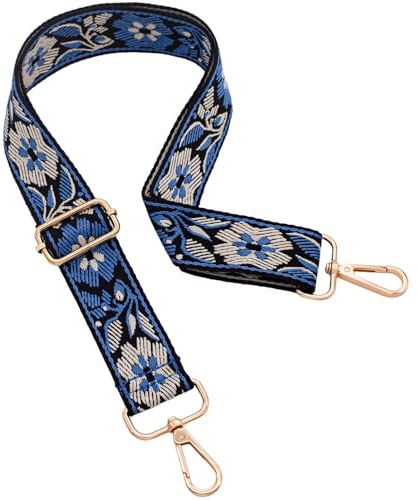 ROYGBCP Correa de repuesto para bolso de hombro, correa cruzada ajustable para mujer, bolsa de hombro ancha, 1.5 inch wide, 28 to 50 (65-130cm) long, Vintage