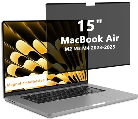 CeiBand Magnético Filtro de Privacidad para MacBook Air 15 Pulgadas (2023–2026 M2, M3, M4, M5), Protector de Pantalla Antirreflejo de Luz Azul, Privacy de Film Extraíble para Mac 15