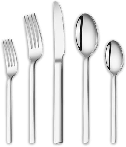 Silverware Set, 40-Piece Forged Flatware Cutlery Set Premium Stainless Steel, Service for 8, for Home, Wedding, Party,Gift, Mirror Polished and Dishwasher Safe