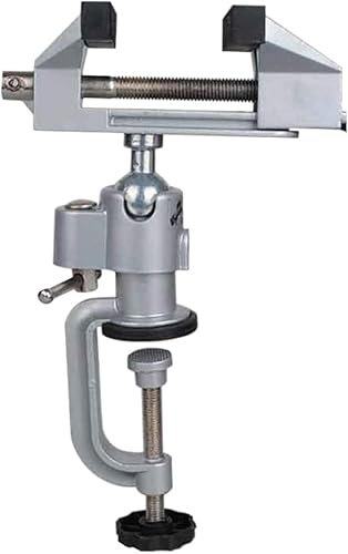 Tornillo de banco giratorio 360°, para carpintería, taladro, sierra, bisutería, placa de perforación de agujero fijo