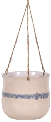 Blue Sky Ceramic Hanging Franswa Reactive 5'' Flower Pot