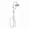 ENKI, Carre, RG063, Chrome, Dual Rigid Riser Kit with Solid Brass Overhead Showerhead and Brass Hand Shower Set, Stainless Steel, Traditional, Easy to Install, 1-Year Guarantee