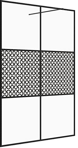 vidaXL Paroi de Douche avec Verre Cloison de Baignoire Accessoire de Salle de Bain Cloison de Douche Maison Intérieur ESG Transparent 140x195 cm Noir