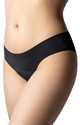 Relaxsan A1016 (Schwarz, XS) Perioden Unterwäsche, Menstruationsunterwäsche, Waschbar, Baumwolleinlage, Menstruation, Inkontinenz