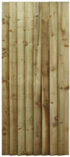 Made2Measure Bespoke Custom Widths: Upto 75CM by Upto 6ft (180cm High) Feather Edge Semi-Braced Flat Top Pathway Garden Pedestrian Gate Hinge Pack Option Removed