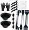 20Pcs Tools for Hair Colouring Kit, Hair Dying Tools Kit, DIY Beauty Salon Hair Bleaching Tools Kit, Hair Dye Bowl and Brush Kit, including Mixing Bowl, Ear Cover, Hair Shawl, Gloves, Hair Clips