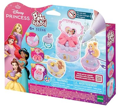 Pati-School - Le kit de création des Princesses Disney - Loisir créatif et activité Manuelle pour Enfants de 6 Ans et + - Glaçage, décoration et création d'accessoires - 32346