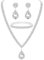 AWAVM Brautschmuck-Set für Hochzeit, Abschlussball, Kostüm, Schmuck-Set, Strass-Kristall, Choker, Halskette, Armband, baumelnde Ohrringe, Set für Braut, Frauen und Mädchen, Einheitsgröße, Metall, Kein