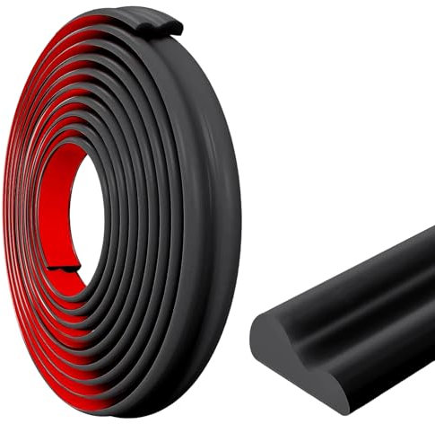 Inscrip Zierleisten Selbstklebend, Stuckleisten Decke Selbstklebend,Wandleisten Selbstklebend Abziehen und aufkleben, Stuckleisten Wand für DIY Heimdekoration und Wandschutz (Schwarz 22mm(W) 6 M(L))