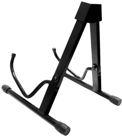 perfeclan Ständer für E-Gitarre, Ukulelenhalter, stabiles Zubehör, rutschfeste Basis, A-förmiger Rahmen, tragbarer Violinenständer, Instrumentenständer