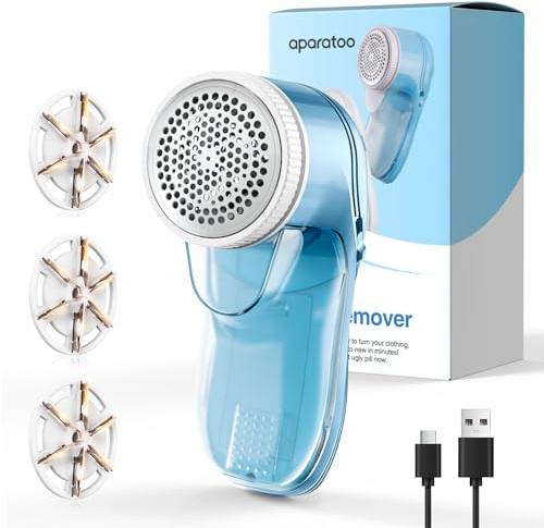 Mini Levapelucchi Elettrico, Ricaricabile USB Togli, Levapelucchi Elettrico per Abiti Elimina Pelucchi con 3 Lame, Rasoio Elimina Pelucchi Potente per Vestiti, Mobili e Tessuti