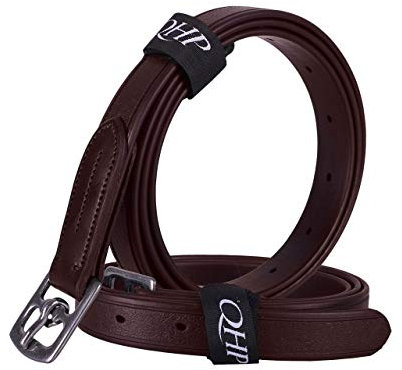 ARBO-INOX® - Steigbügelriemen - Biothane - braun oder schwarz - Lederlook - Edelstahlschnallen (120cm, Braun)