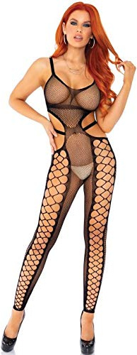 LEG AVENUE Netz-Bodystocking in Wickeloptik, 1 Stück