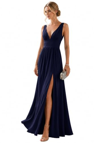 Ever-Pretty Women's High Stretch V Neck Sleeveless Floor Length Split Evening Dresses EE0168B