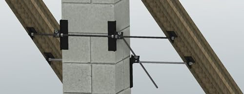 Schornsteinhalter, Kaminhalter, Sparrenhalter 6mm Stahl Komplettset MADE IN GERMANY