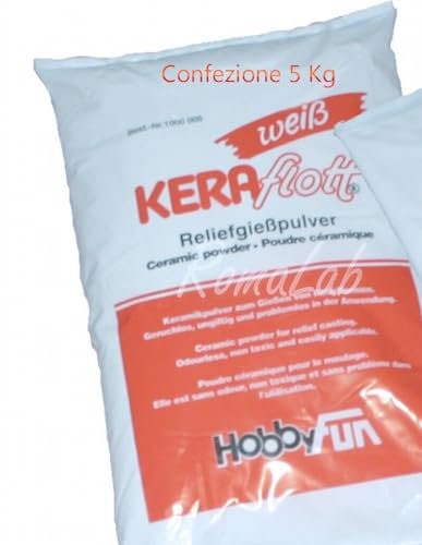 5 KG DI GESSO CERAMICO Keraflott polvere PER colate STAMPI E OGGETTI INODORE ceramica a freddo