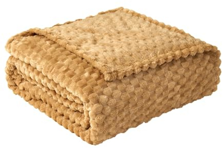 Good Nite Manta mullida de 270 x 230 cm, Manta Suave de Microfibra para sofá, Plaid cálida de Forro Polar para sofá y Cama, Dormitorio, Oficina, Beige
