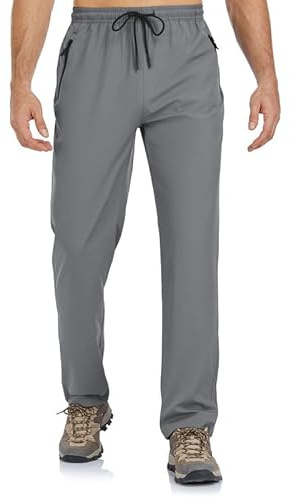 BondiTrekk Pantalones de chándal para hombre con bolsillo con cremallera, pantalones deportivos largos, pantalones de entrenamiento, pantalones para correr, pantalones de yoga, pantalones de sudadera