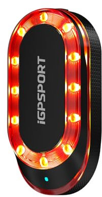 iGPSPORT SRmini Radar Luce Bici, Rilevamento della Frenata,ANT+ Ble 5.0