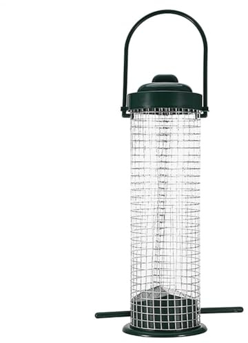 Comederos para pájaros – de Malla para Exteriores para pájaros Silvestres | Soporte para Bolas de Bola de y Grasa | Dispensador de gorriones carboneros | Diseño Robusto de Hierro