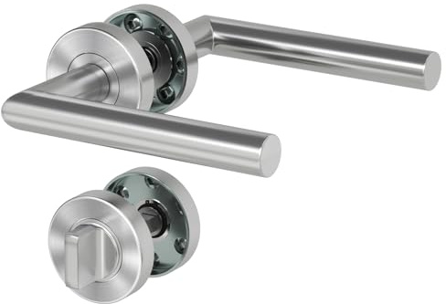 AwmnSrman 8mm Badezimmer Türschloss Türgriffe Innentüren Türklinke Silber