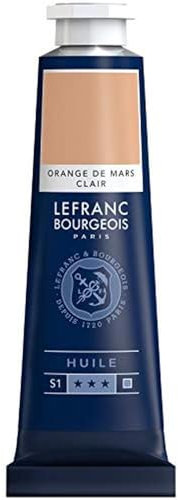 Lefranc Bourgeois 810033 feine Ölfarbe, lichtecht mit hervorragender Deckkraft & hoher Farbintensität, gleichmässiger Konsistenz und optimaler Mischbarkeit, 40ml Tube - Marsorange Hell