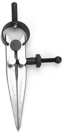 Divisor de brújula de acero 45 # de acero para manualidades, divisor de brújula de resorte ajustable, herramientas de marcado de línea de cuero (75 mm)