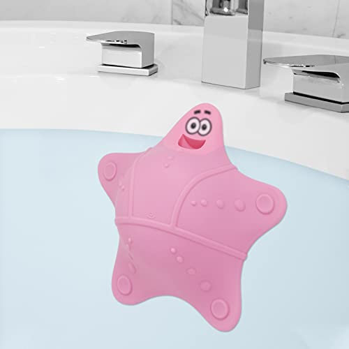 HengLiSam Bouchon de Trop-Plein de Baignoire, Accessoires de Bain, Couvercle de Trop-Plein en Silicone avec 5 Ventouses, Ajoute de l'eau pour Un Bain Plus Profond, Joli Bouchon de Baignoire (Rose)