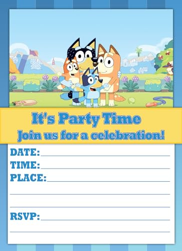NATURAL BEHAVIOUR Set of 20 Playful Pup-Themed Happy Birthday Invitation Cards & Envelopes – Lightweight (240g), Postcard Style Invites for the Perfect Party Pack