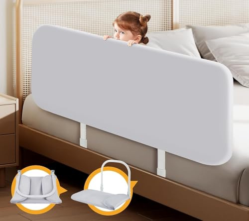 strenkitech Toddler Bed Rails for Travel - Baby Guard Bed Rail Portable for Crib, Twin, Queen, Full, King Size Beds - Easy to Assemble, Safety Bed Side Rail for Toddlers and Kids （78.74 Inch）