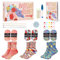 Katech Stricken für Anfänger Set, Strumpfnadeln für Socken, Knitting Set Anfänger, 25cm Stricknadeln Socken aus Metall und Bambus, Strickset für Anfänger mit Englisch Anleitung, Blau+Bunt+Orange