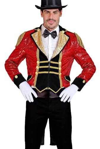 W WIDMANN MILANO Party Fashion - Paillettenfrack Zirkusdirektor, Jacke, Showman, Rockstar, Faschingskostüme