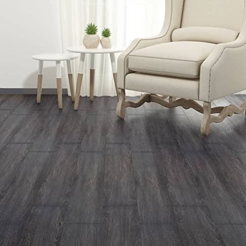 ShGaxin Lamas de Suelo PVC Autoadhesivas Negro y Blanco 2,51m² 2mm, Suelo Autoadhesivo, Tarima Flotante para Suelos, Parquet Laminado para Suelo, Vinilico Click, Piso De Autoadhesivo