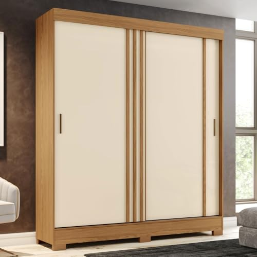 Vicawu Armoire Garde-Robe AUROR - Beige/Gris