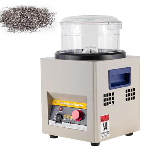 Magnetic Jewelry Polisher 2000RPM - Tumbler Polishing Machine with 500g Needles, Dual Direction Rotation for Jewelry Shops and Studios, Ideal for Individual Use